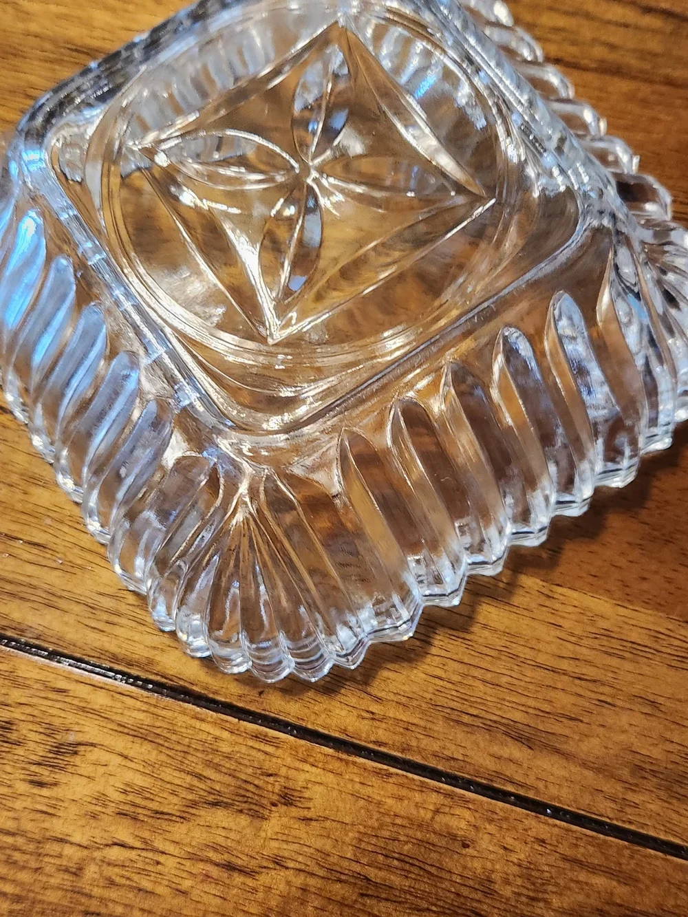 Clear Glass Vanity Tray - Elegant Square Decorative Dish